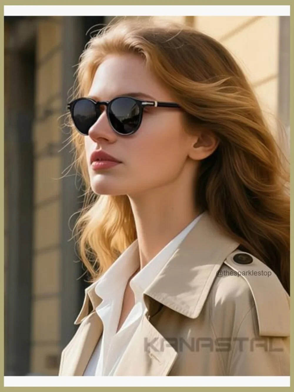 TR90 Frame Acetate Temples Polarized Sunglasses Retro Round